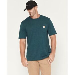 Carhartt Mens K87 Loose Fit Pocket T-Shirt 3XL Dark Teal Heather Short Sleeve